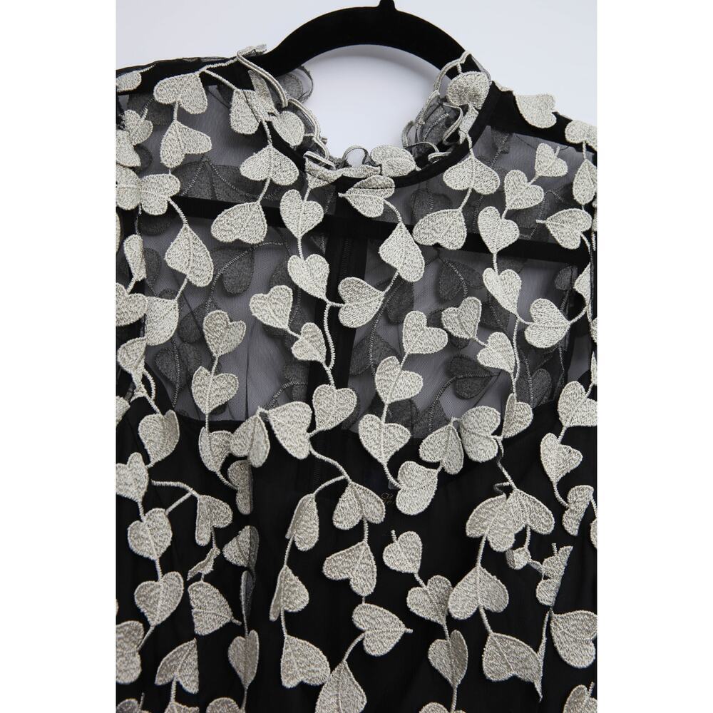 Shoshanna Black and White Chiffon berty Dress Size 6 - Picture 6 of 8